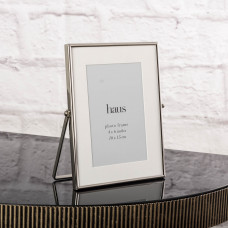 Haus Portarretrato Silver 4x6" / 10x15cm de Acero y Vidrio