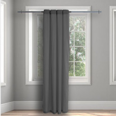 Cortina Decorativa Venya Grafito 140x229cm con Ojales 100% Poliéster