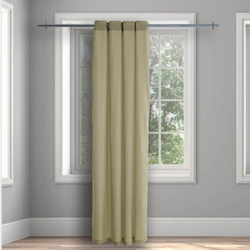 Cortina Decorativa Venya Grafito 140x229cm con Ojales 100% Poliéster