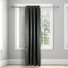 Cortina Decorativa Clovis Blackout Grafito 140x229cm con Ojales 100% Poliéster
