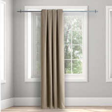 Cortina Decorativa Stripely Blackout Taupe 140x229cm con Ojales 100% Poliéster
