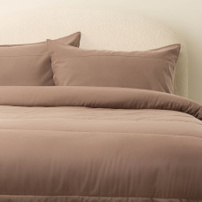 Haus Juego de Cubrecama Decora Taupe 70% Algodón - 30% Poliéster