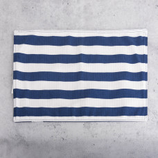 Haus Individual Doble Florencia Rayas Anchas 45x30cm Azul / Blanco
