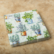 Juego de 20 Servilletas Lunch Aromatic Herbs Multicolor 33x33cm