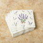 Juego de 20 Servilletas Cocktail Boquete of Lavander Beige 25x25cm