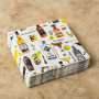 Juego de 20 Servilletas Cocktail for Him Beige 25x25cm