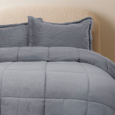 Haus Juego de Cubrecama Ribbed Mink 100% Poliéster
