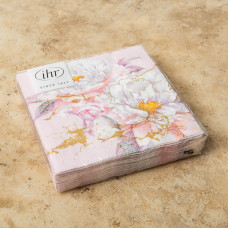 Juego de 20 Servilletas Cocktail Flor Happy Peony 25x25cm