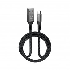 Klip Xtreme Cable USB-A a USB-C 30W KAC-050 Negro 180cm de Carga Rápida