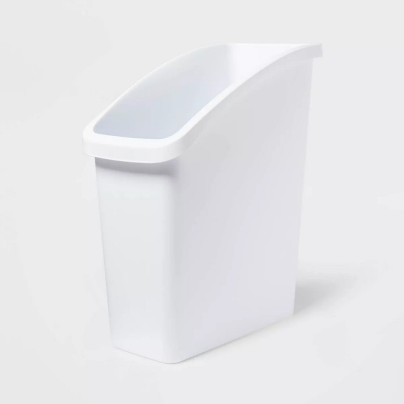 Sterilite Basurero Inclinado Blanco 46x20x40cm de Plástico