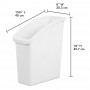 Sterilite Basurero Inclinado Blanco 46x20x40cm de Plástico