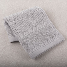 Haus Toalla Facial Ribbed con Tecnología Zero Twist 30x30cm 600g/m2 100% Algodón