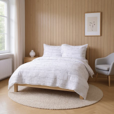 Haus Juego de Cubrecama Dalton Blanco / Silver 100% Poliéster