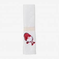 Haus Servilleta Bordada Gnomo Blanco 40x40cm