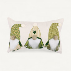Forro para Cojín Gnomos Verde / Beige 50x30cm 100% Algodón