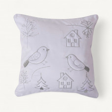 Haus Forro para Cojín Paisaje Navideño Bordado 45x45cm 100% Poliéster