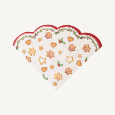 Juego de 12 Servilletas Abanico Cookie Garland Beige 34x13cm