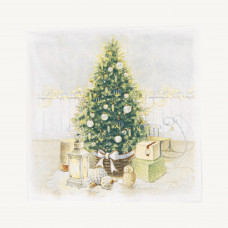 Juego de 20 Servilletas Lunch Cozy Christmas Eve Gris 33x33cm