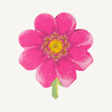 Juego de 12 Servilletas de Flor Flower Pink
