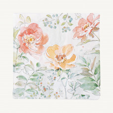 Juego de 20 Servilletas Cocktail Soft Petal Flowers Blanco 25x25cm