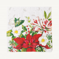 Juego de 20 Servilletas Cocktail Christmas Florals 25x25cm