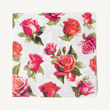 Juego de 20 Servilletas Lunch Elegant Roses 33x33cm