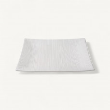 Haus Fuente Trama Cuadrado Blanco 27cm de Porcelana