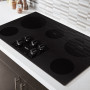 Whirlpool Plancha de Cocina Eléctrica WCE55US6HB Negro de Vitrocerámica 91cm con 5 Zonas / 1 Zona Dual