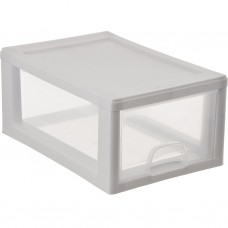Caja Organizadora Multiusos 5.7L Blanco / Clear de Plástico Sterilite