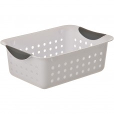 Caja Organizadora Rectangular de Plástico Blanco, Gris Sterlite