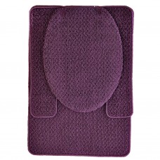 Juego de 3 alfombras de baño Bucle 100% polipropileno
