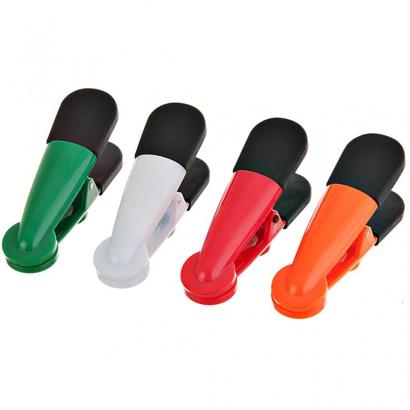 Juego de 4 pinzas de plástico con imán Multicolor