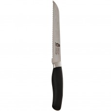Cuchillo para pan 8" / 20 cm acero inoxidable con mango negro Franja