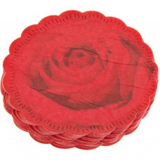 Juego de 20 posa vasos Rosa Roja Rosenrot