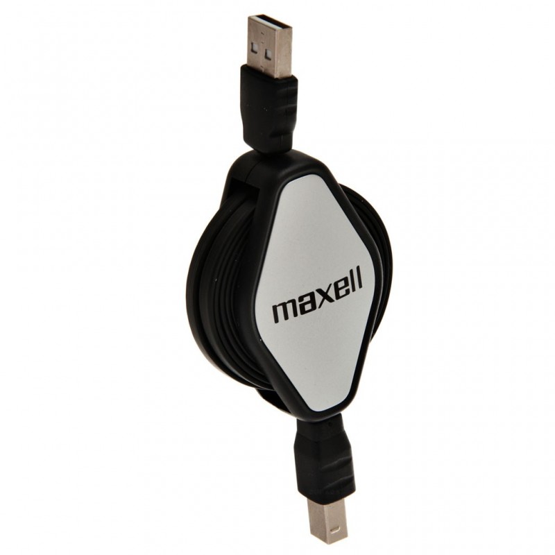 Cable retráctil USB para impresora y scanner Maxell