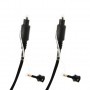 Cable óptico audio digital con 2 mini adaptadores RCA