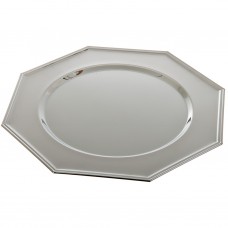 Plato Base Octagonal de Acero y Niquel Silver